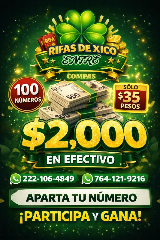 Rifa $2000 con 100 participantes 