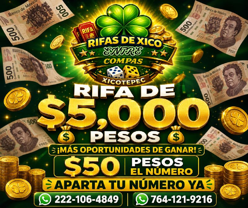 Rifa de $5,000 Entre Compas